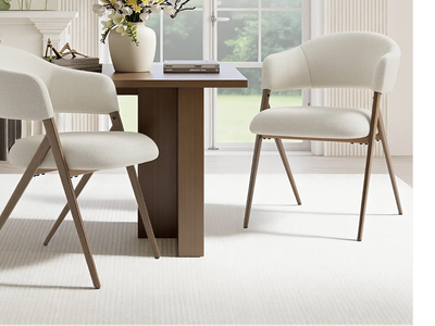 New in Box Set of 2, Fabric Upholstered Dining Room Kitchen