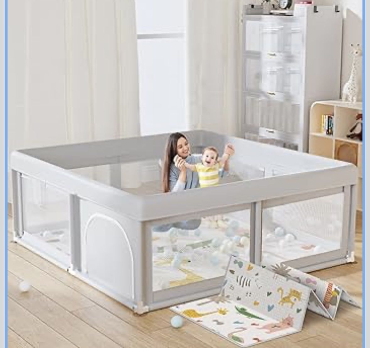 Baby playpen w/mat