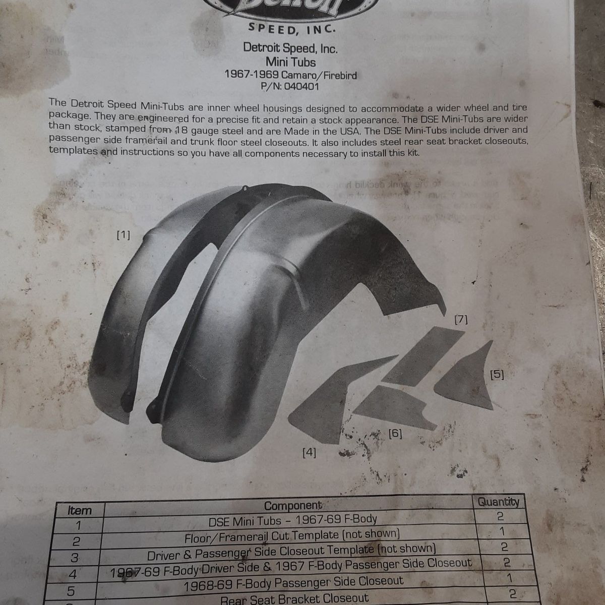 1967-1969 Camaro/Firebird Mini Tubs