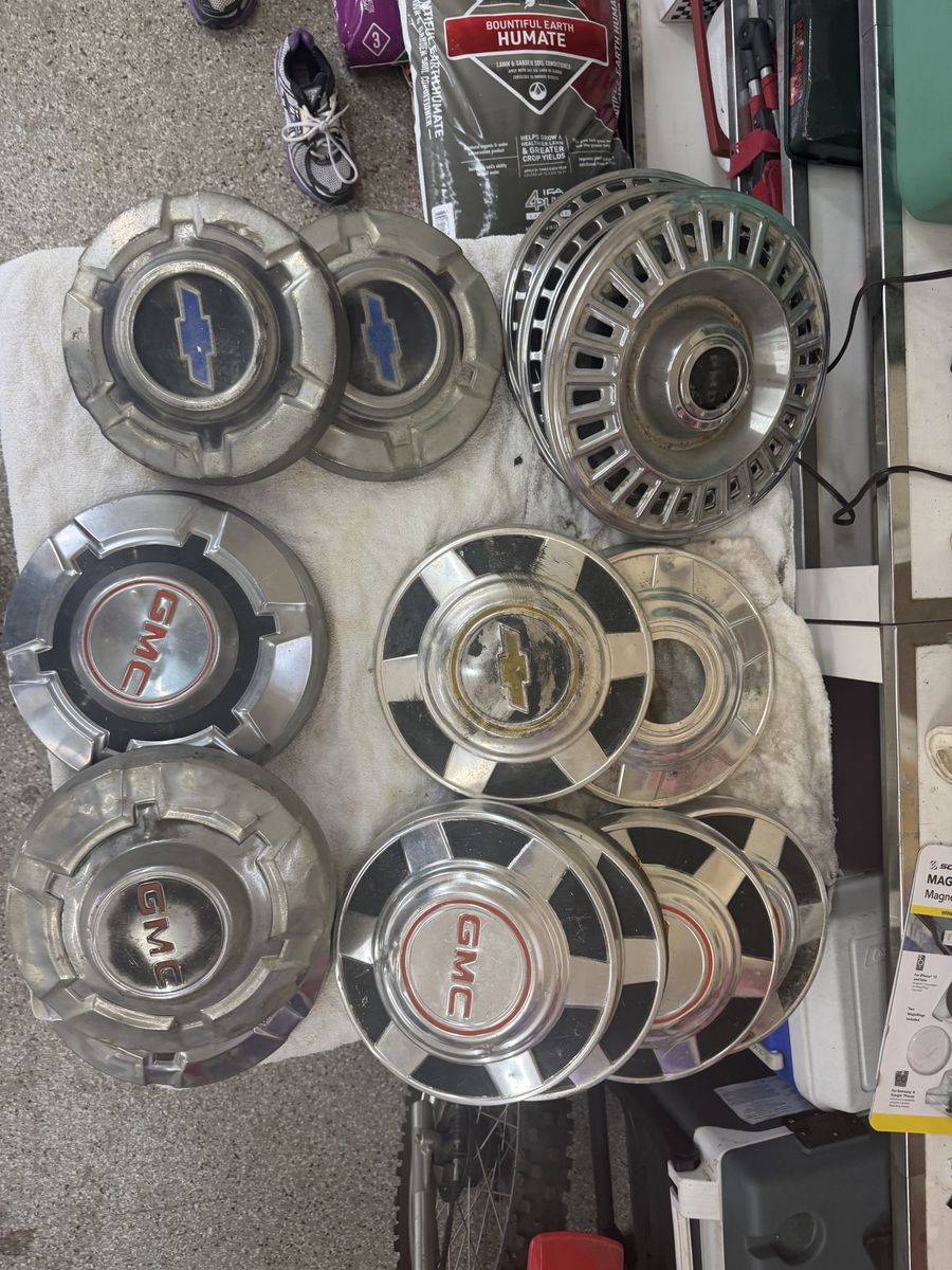 GMC Chevrolet dog dish and square body hubcaps