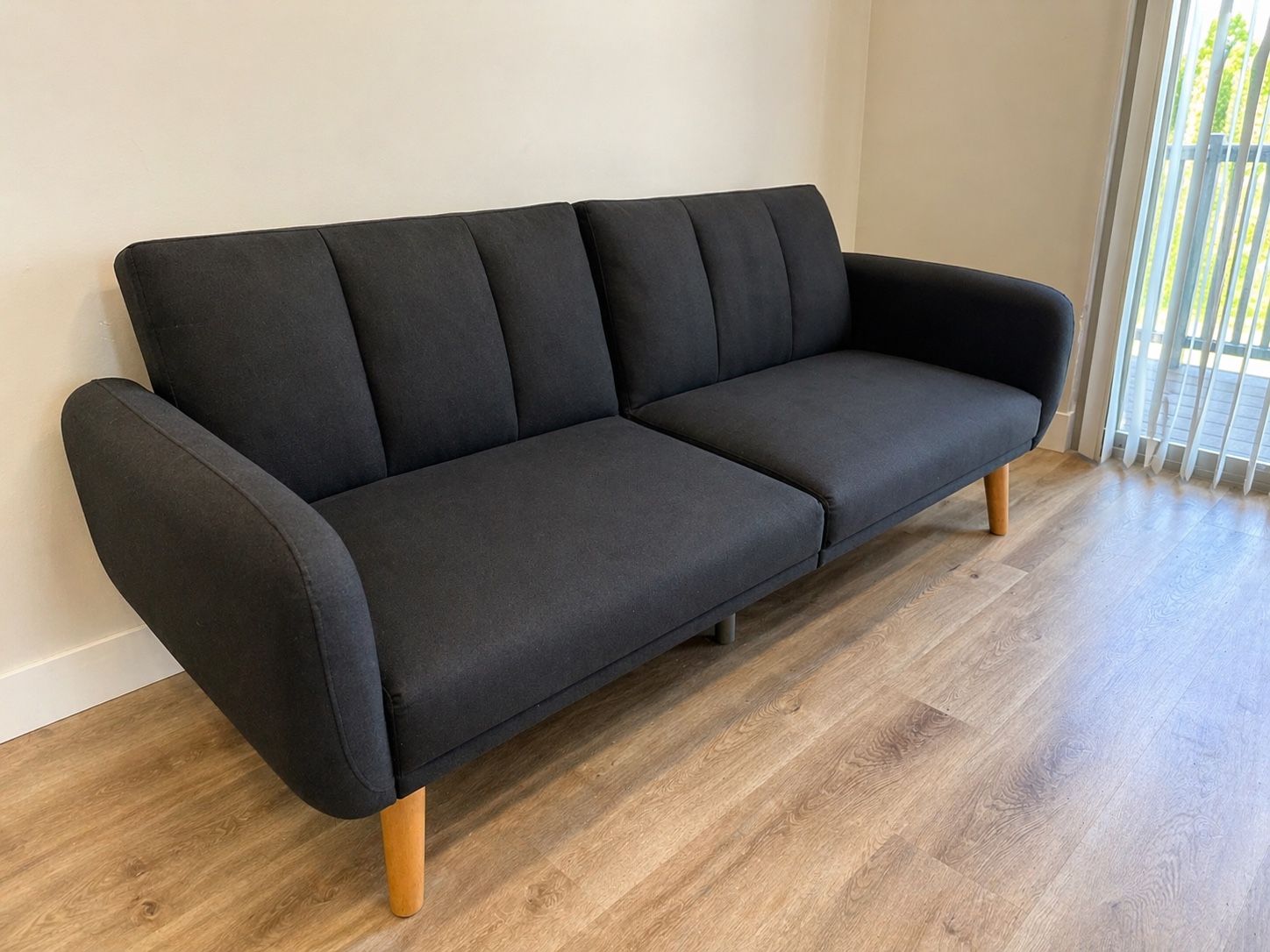 Convertible Sofa Bed / Futon Couch – Black