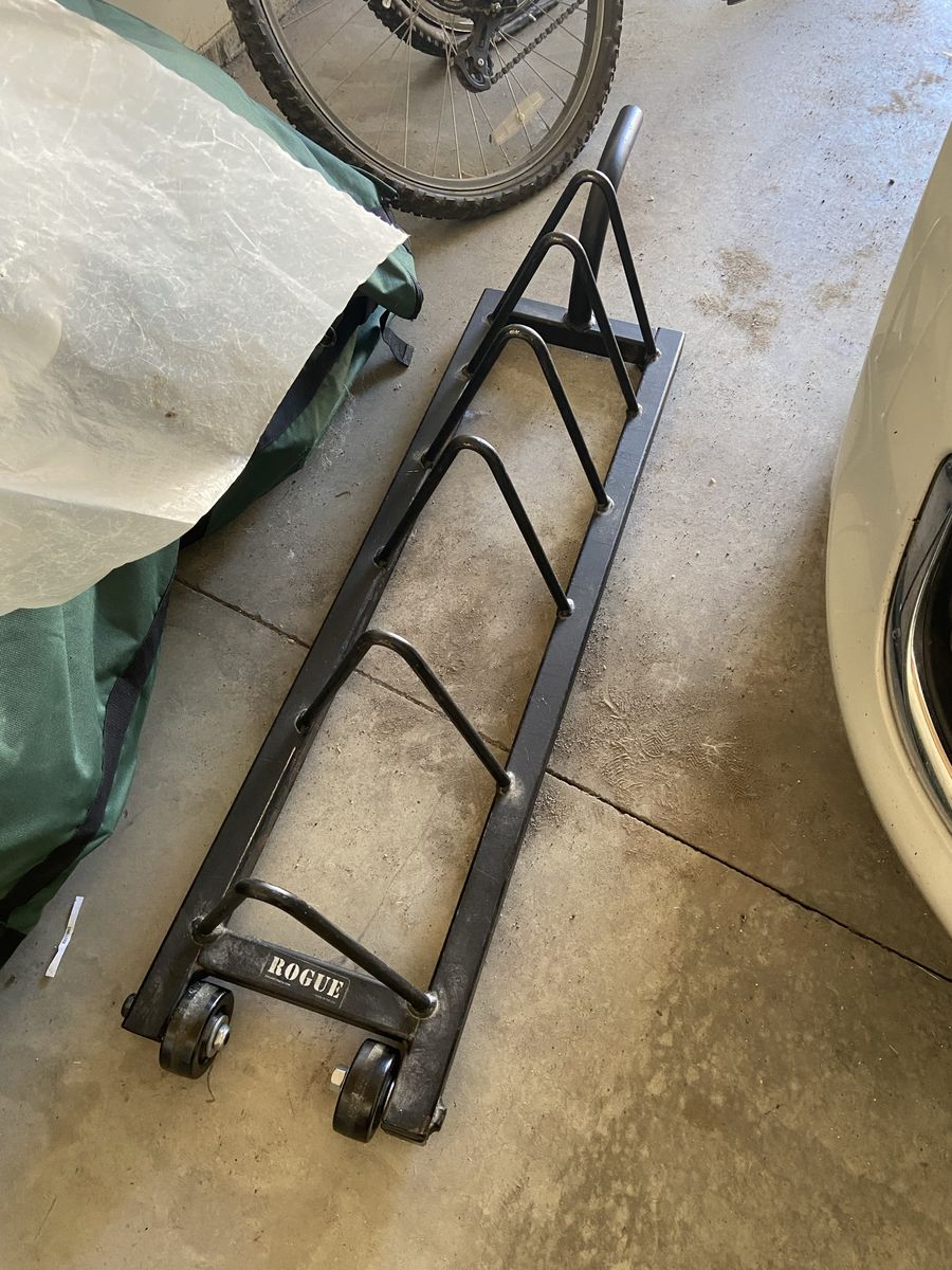 Rolling weight plate rack