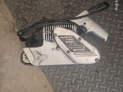 Vintage Shopmate 4" Belt Sander Model 1860 T2 Heavy Duty Metal Body Corded