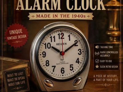 Reizen Talking Atomic Analog Alarm Clock