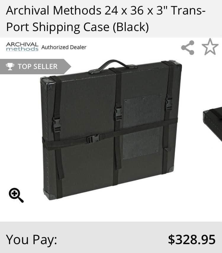 Archival Methods 24 x 36 × 3" TransPort Shipping Case (Black)