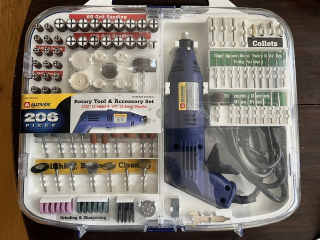Alltrade 206-Piece Rotary Tool & Accessory Set 