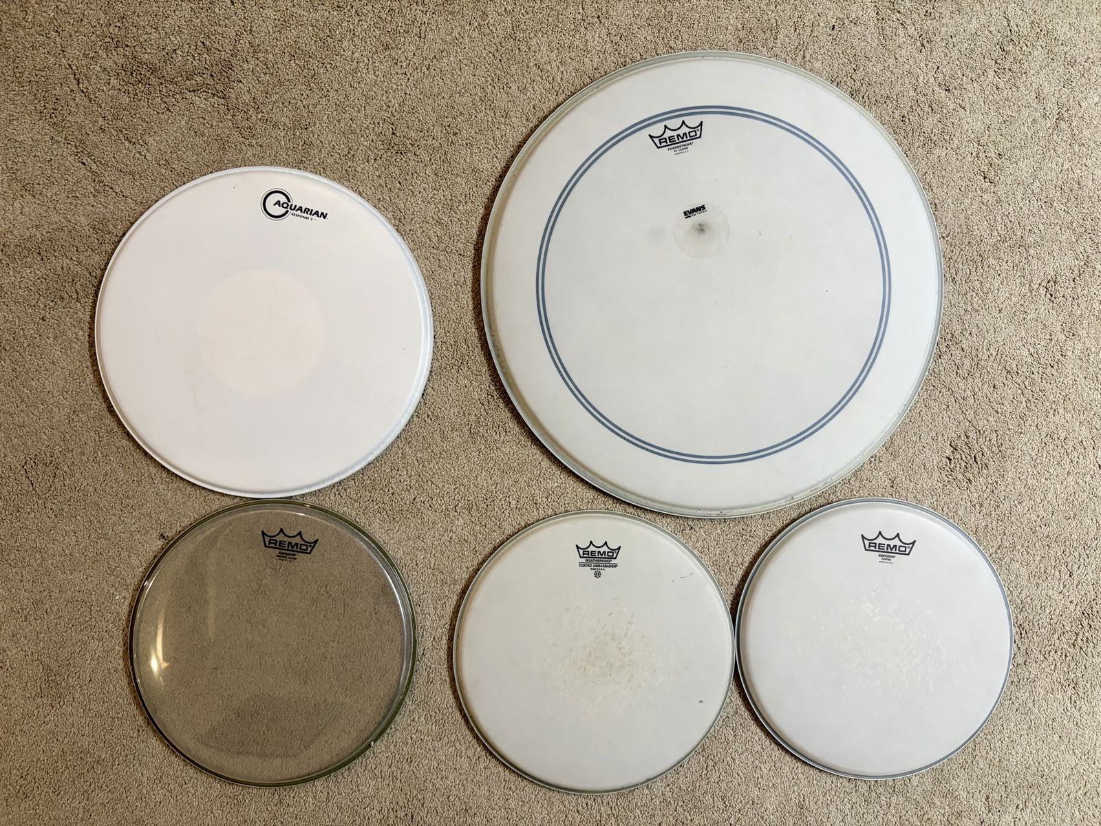 Drum Heads $5 - $10