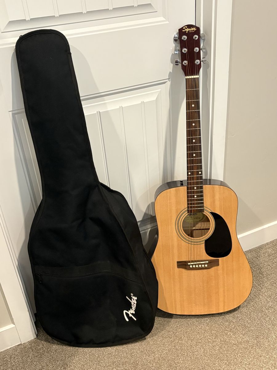 Squier, by Fender, Acoustic 8 Series Dreadnought Guitar & Accessories