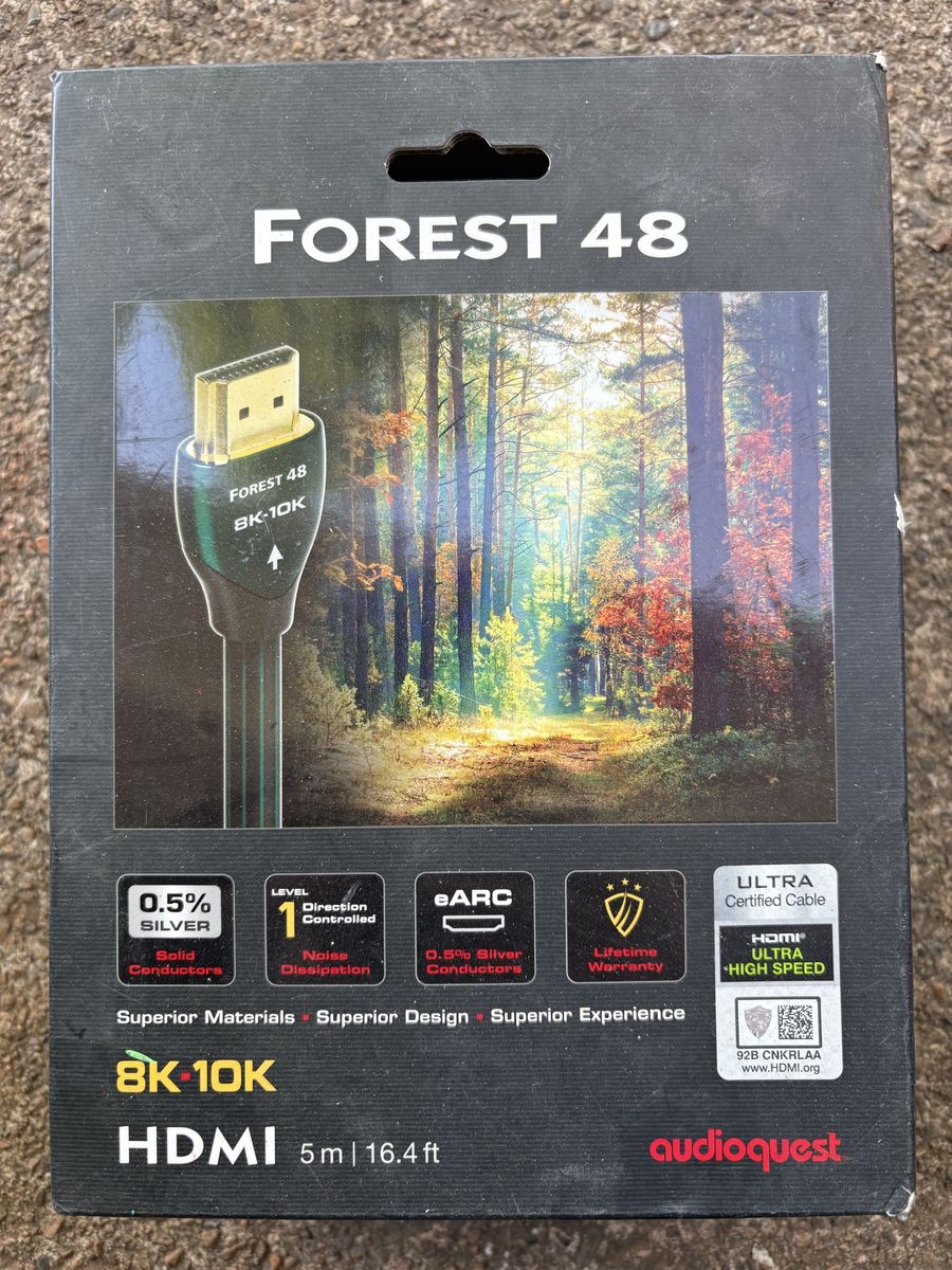 Audioquest Forest 48 HDMI 8K•10K - 5m / 16.4ft - Extremely High Quality Cable for professional grade video / media set ups