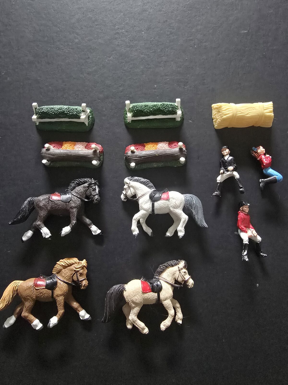 Horse, pony, rider, jumping playset
