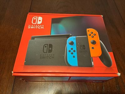 Nintendo Switch Gaming Console with Neon Blue and Neon Red Joy-Cons - Brand New