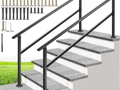 New - Vivohome 2-Pack 6-step Outdoor Stair Railing Kit