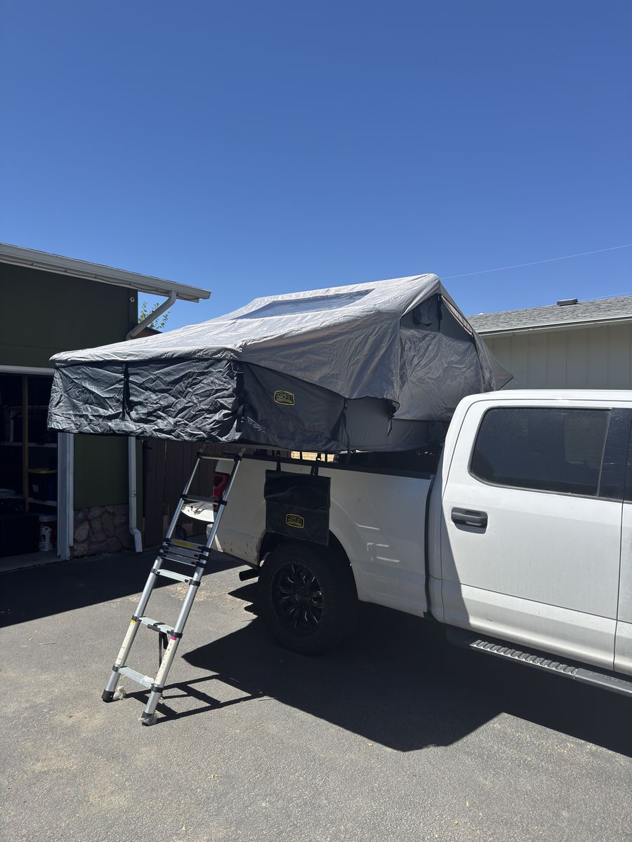 Smittybilt Overlander XL Roof Top Tent - Grey, Spacious, 3-4 Person Capacity