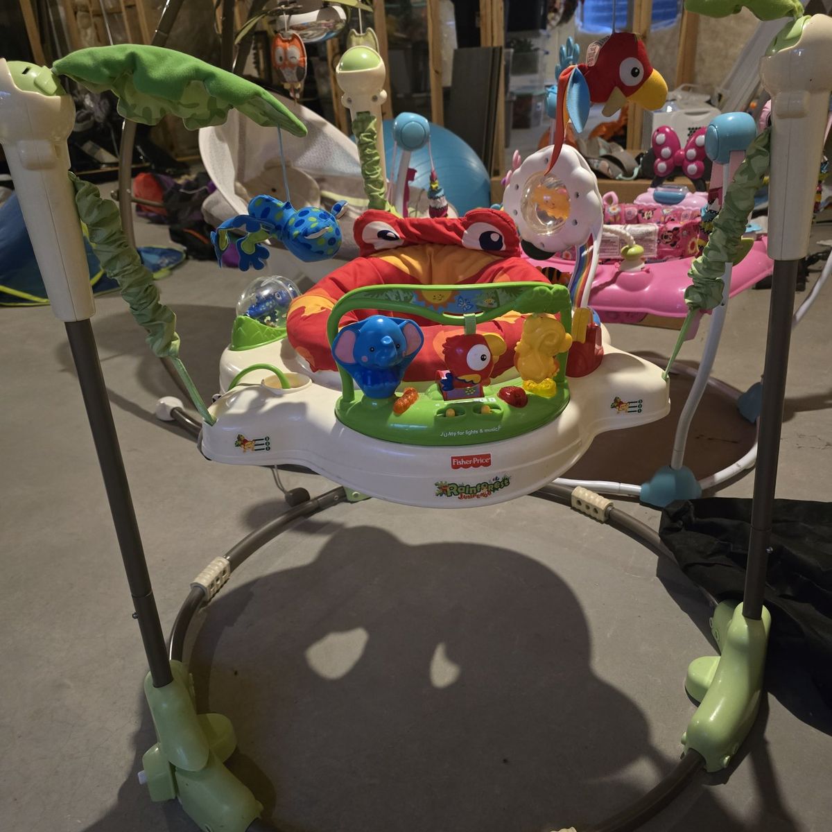 Fisher-Price Rainforest Jumperoo Baby Jumper Activity Center with Lights & Music