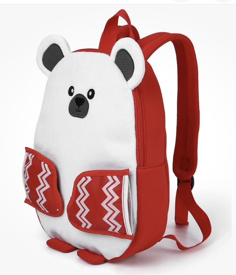 Kids Backpack White/red Polar Bear