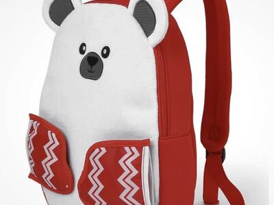 Kids Backpack White/red Polar Bear
