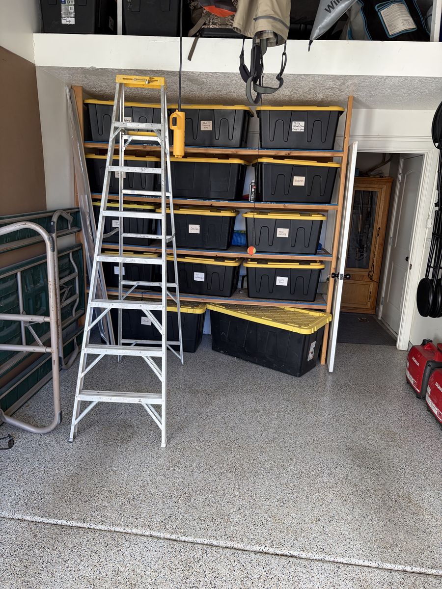 Garage or storage room shelving