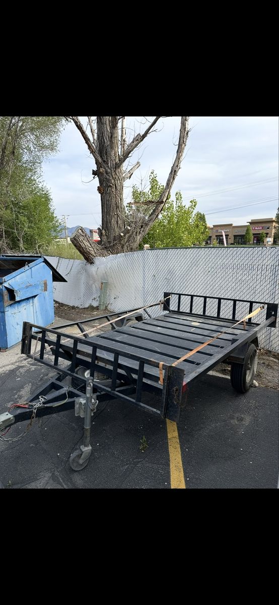 Utility Trailer for ATV/UTV/Motorcycle Hauling, Steel Frame, Single Axle