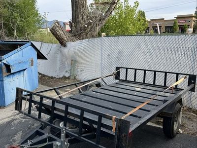 Utility Trailer for ATV/UTV/Motorcycle Hauling, Steel Frame, Single Axle