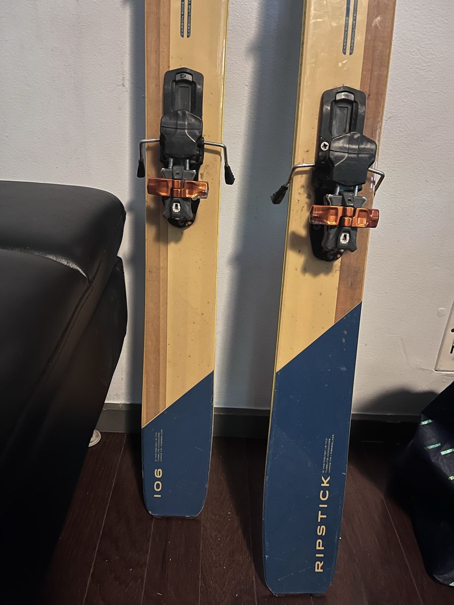 Elan Ripstick 106 (172 cm) + G3 ION Alpine Touring Bindings – Excellent Condition –