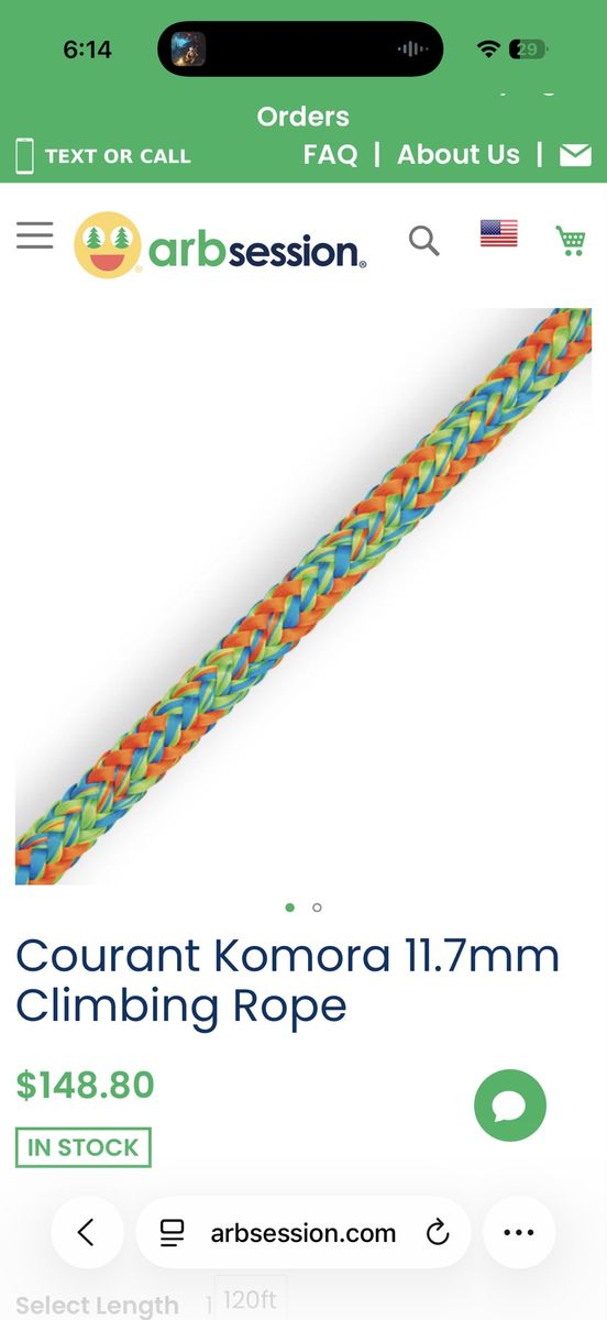 Courant Komora 11.7mm Climbing Rope
