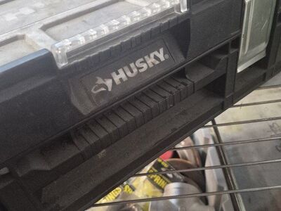 Husky tool box, parts bins, storage