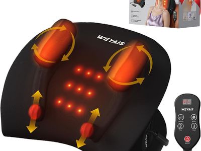 NEW Neck Massager Pillow, Neck and Shoulder Relaxer with Heat, 3 Modes and Strengths, for Pain Relief Deep Tissue