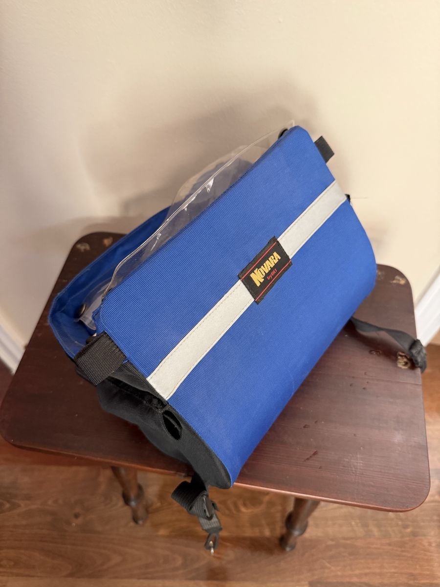 Novara by REI navy blue biking cycling bag 10” W 7” T 5.5 D