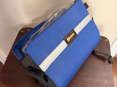 Novara by REI navy blue biking cycling bag 10” W 7” T 5.5 D