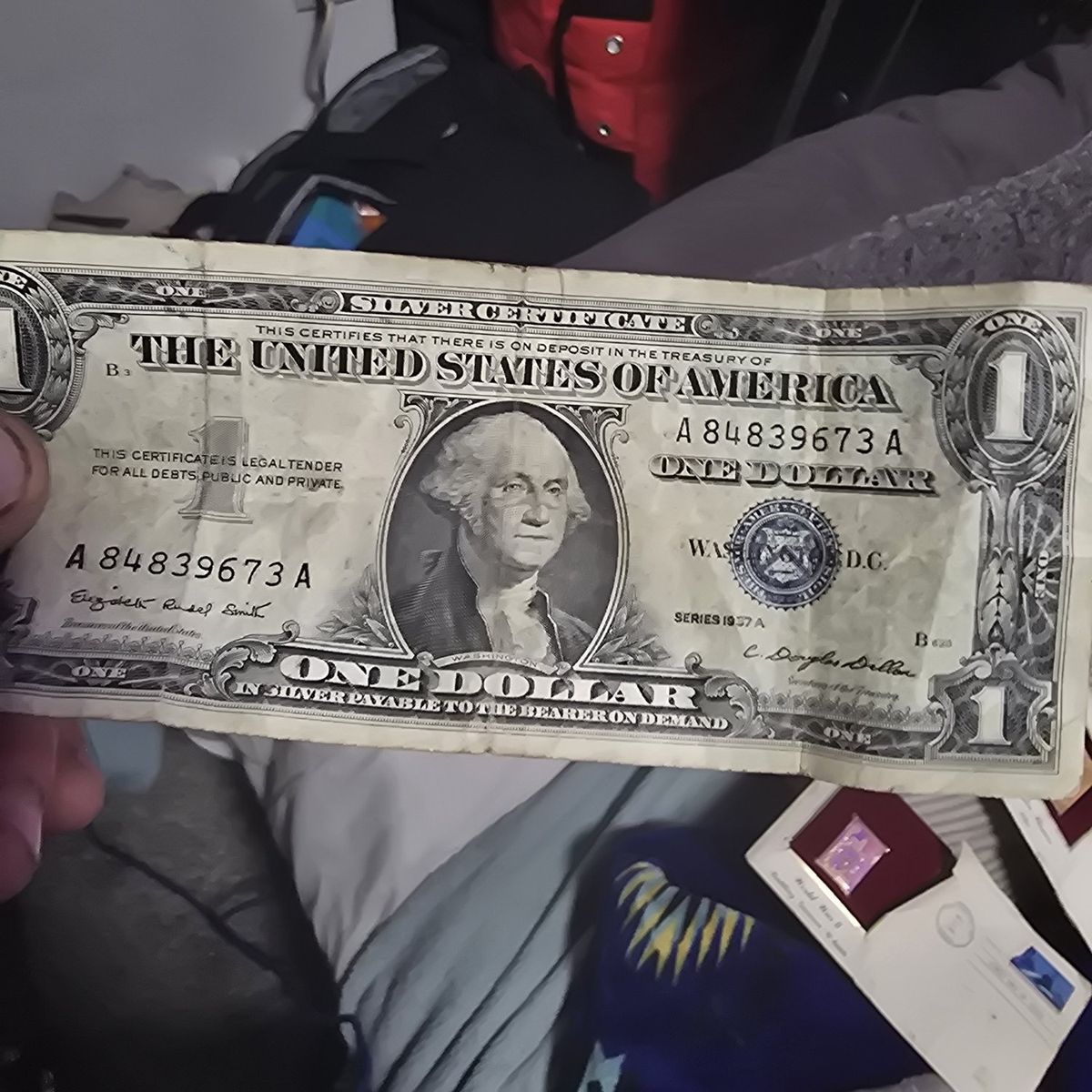 silver certificate one dollar bill