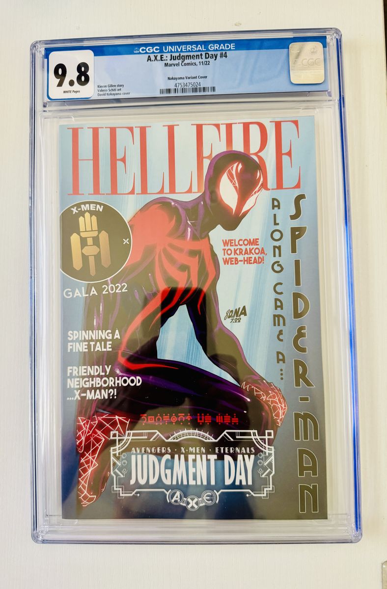 A.X.E. Judgement Day #4 David Nakayama Cover CGC 9.8 Gala Variant - Spider-Man