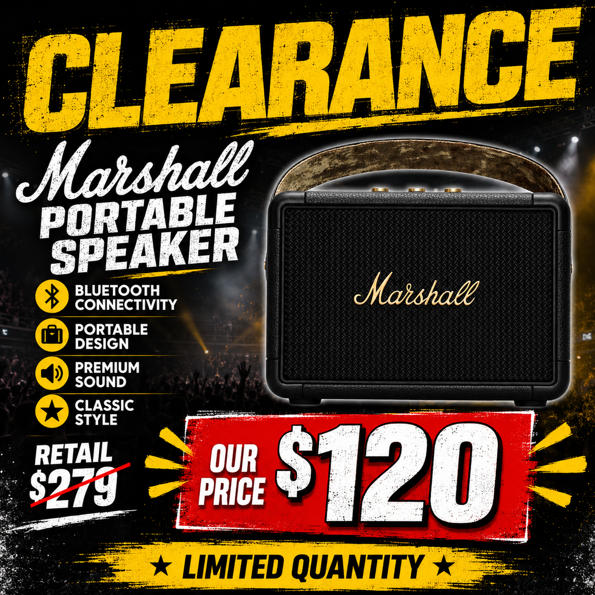 Marshall Kilburn II Portable Bluetooth Speaker