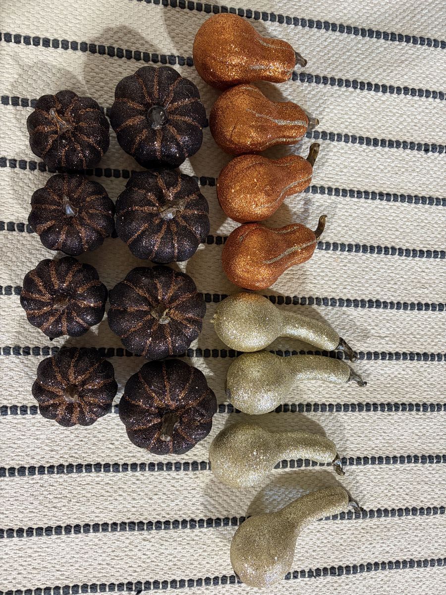 Fall Glittery Pumpkins & Gourds