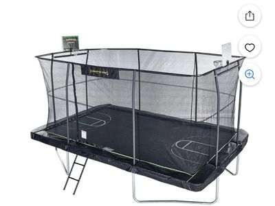 Jump king 10 x 15 Rectangle Trampoline with Basketballhoop