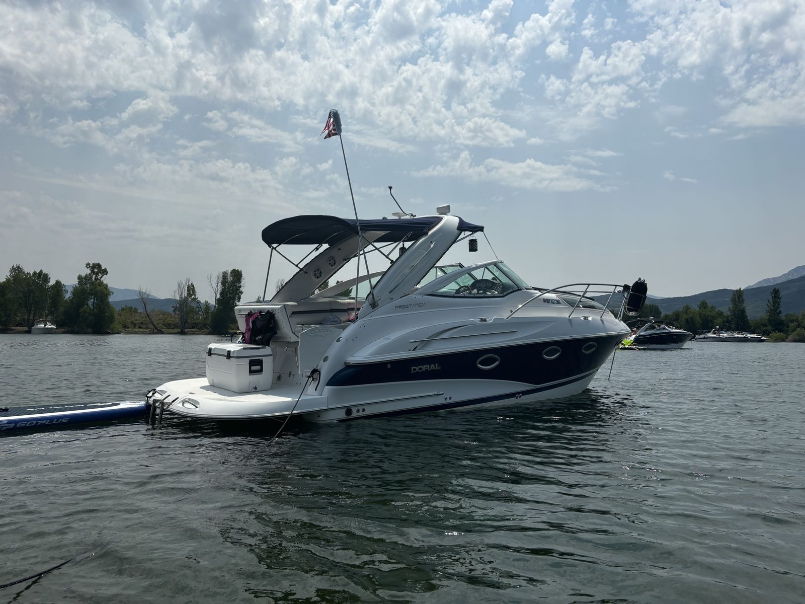 2007 Doral Prestancia (28’) Cuddy Cabin Boat - Twin 350 Mag MPI Mercruiser Engines, Trailer Included, Ready for the Water