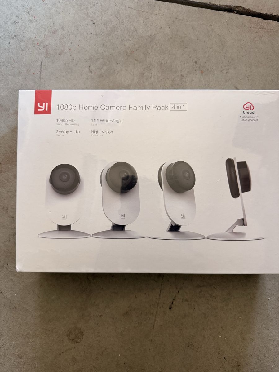 YI 1080p HD Home Security Camera Family Pack 4-in-1 Night Vision 2-Way Audio