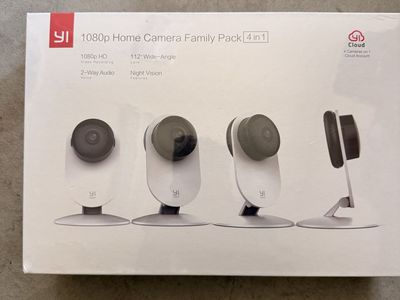 YI 1080p HD Home Security Camera Family Pack 4-in-1 Night Vision 2-Way Audio