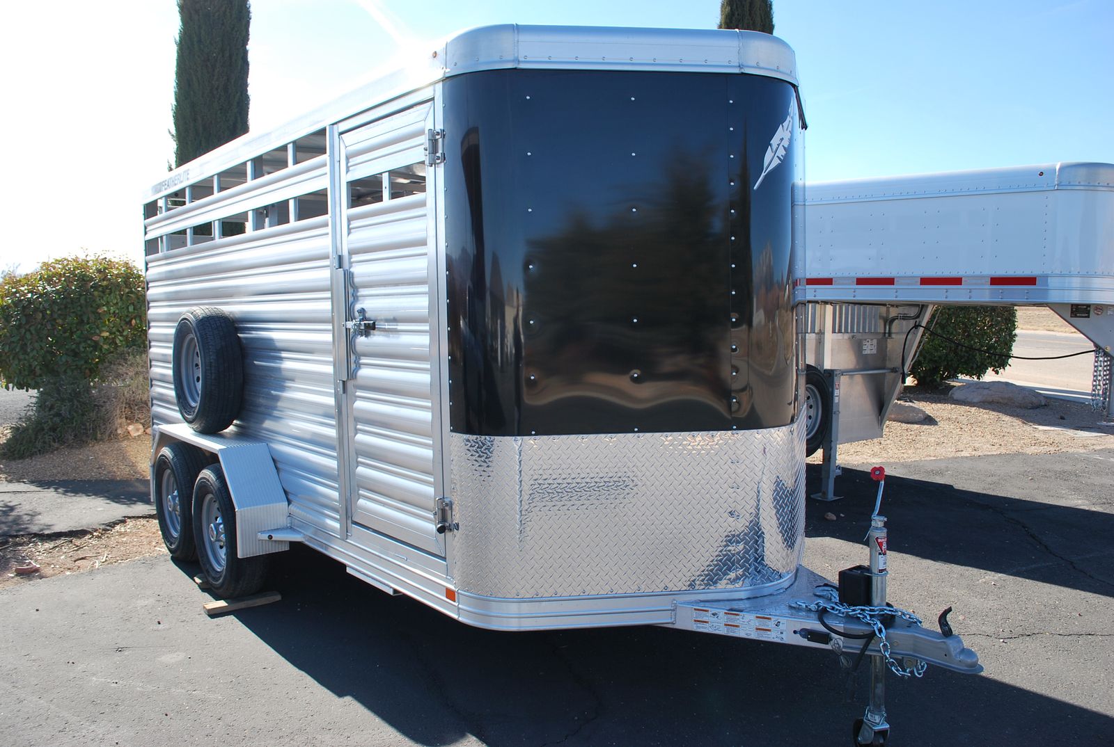 2025 Featherlite 16' Bumper Pull Stock Trailer