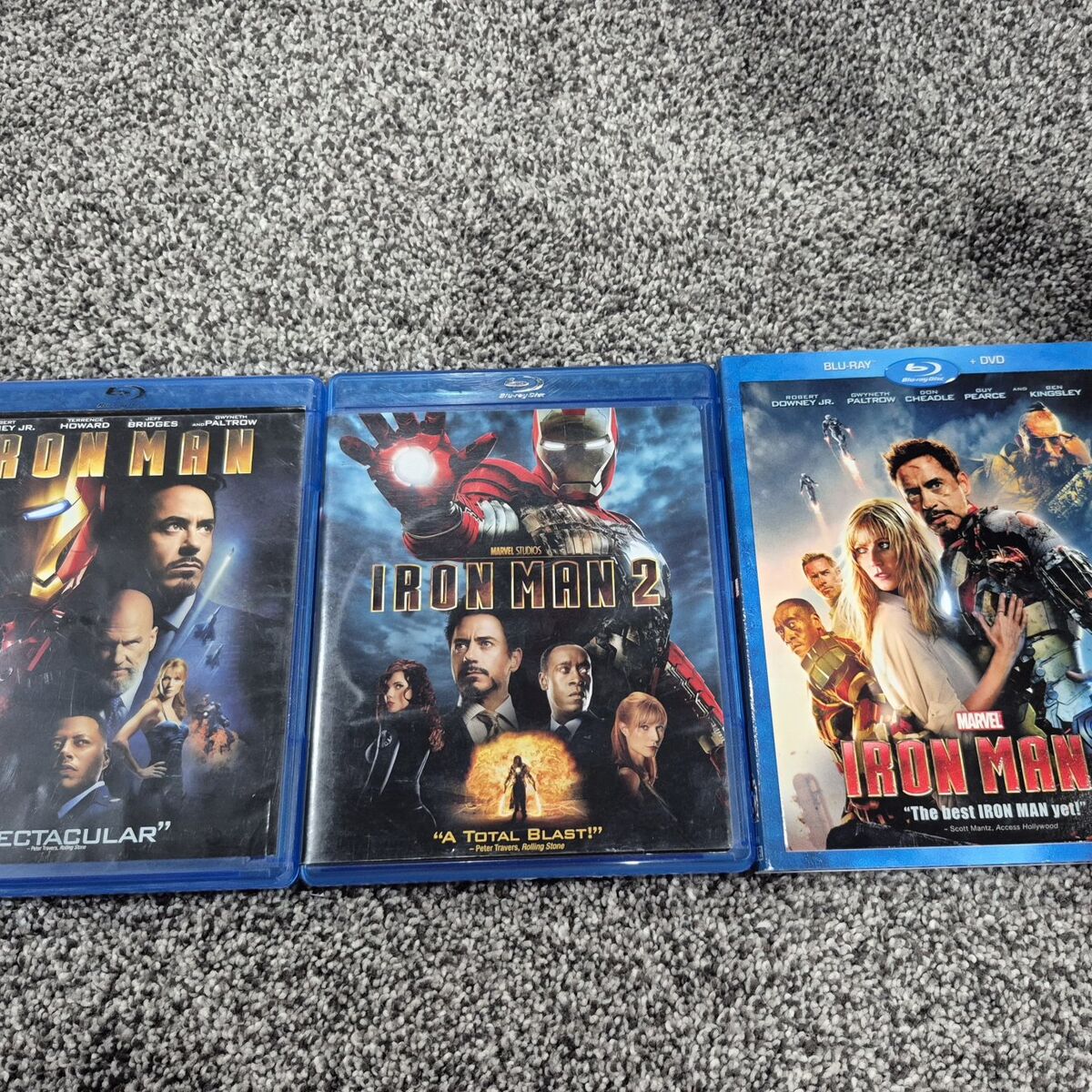 Iron Man 1, 2 & 3 Bluray