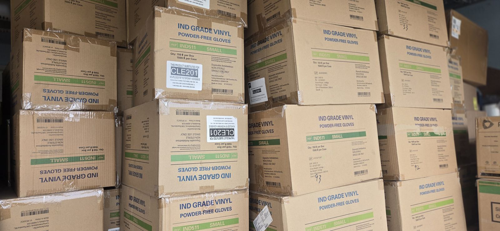 IND Grade Vinyl Poweder-Free Gloves (small)