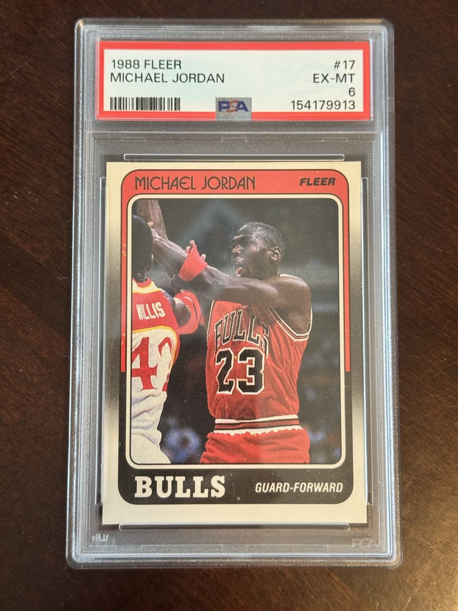 1988 Fleer Michael Jordan #17 PSA 6 EX-MT Chicago Bulls