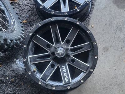 MSA M41 LOK2 ATV/UTV Wheels - Black/Milled, 14x7 inch, Set of 4