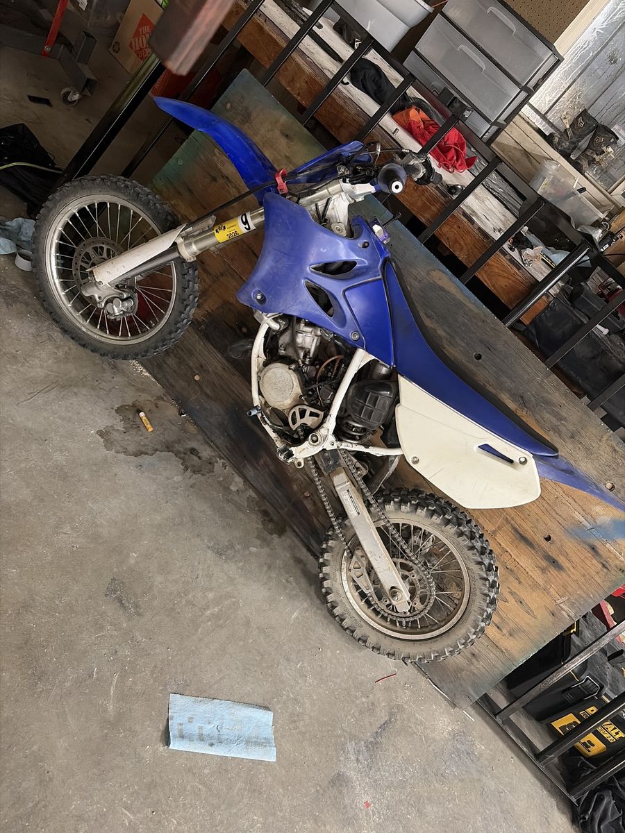 Yamaha YZ 85 Dirt Bike, Used - Blue, White, Engine Included