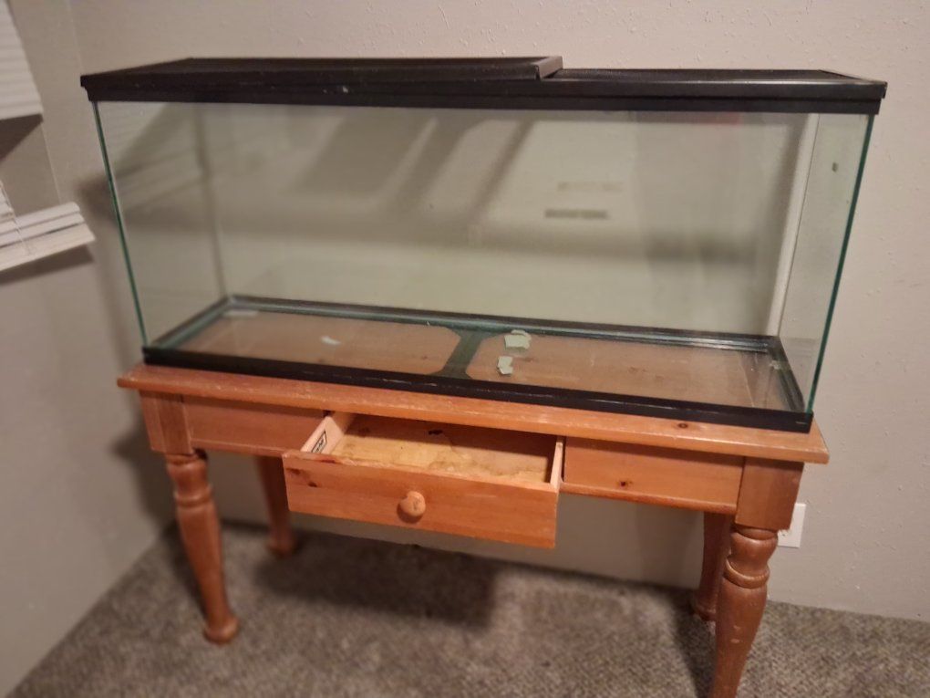 aquatic or reptile tank with stand