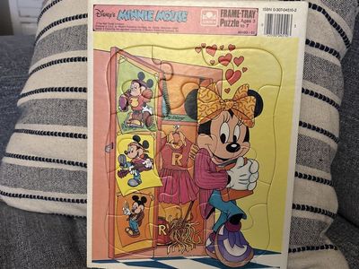 Disney's Minnie Mouse Golden Frame-Tray Puzzle Ages 3-7 Vintage 1980s 45100-51