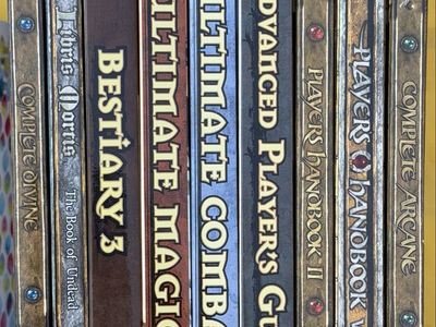 Dungeons & Dragons 3.5 & Pathfinder RPG Rulebooks Lot of 9 Books