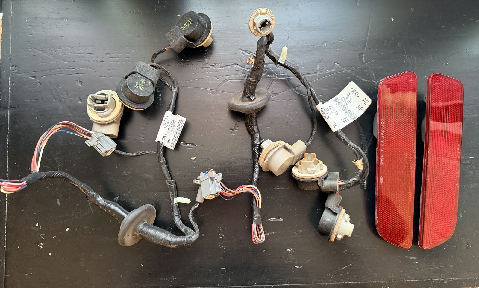 2005 Ford Mustang GT OEM Taillight Wiring Harnesses & Rear Side Marker Lights