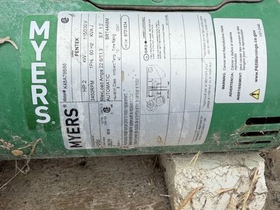 Used Myer’s Pentek 2HP Automatic irrigation Pump BPT44ABM - Good Condition