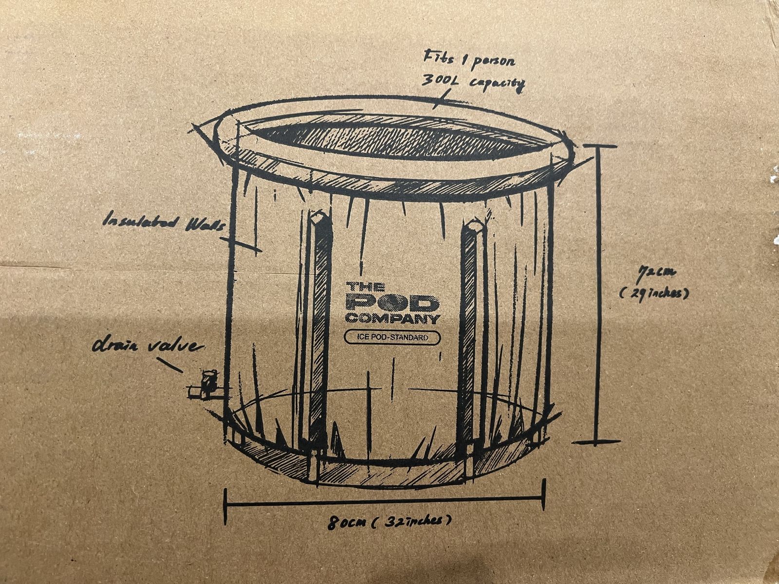 The Ice Pod Standard Portable Insulated Ice Bath Tub