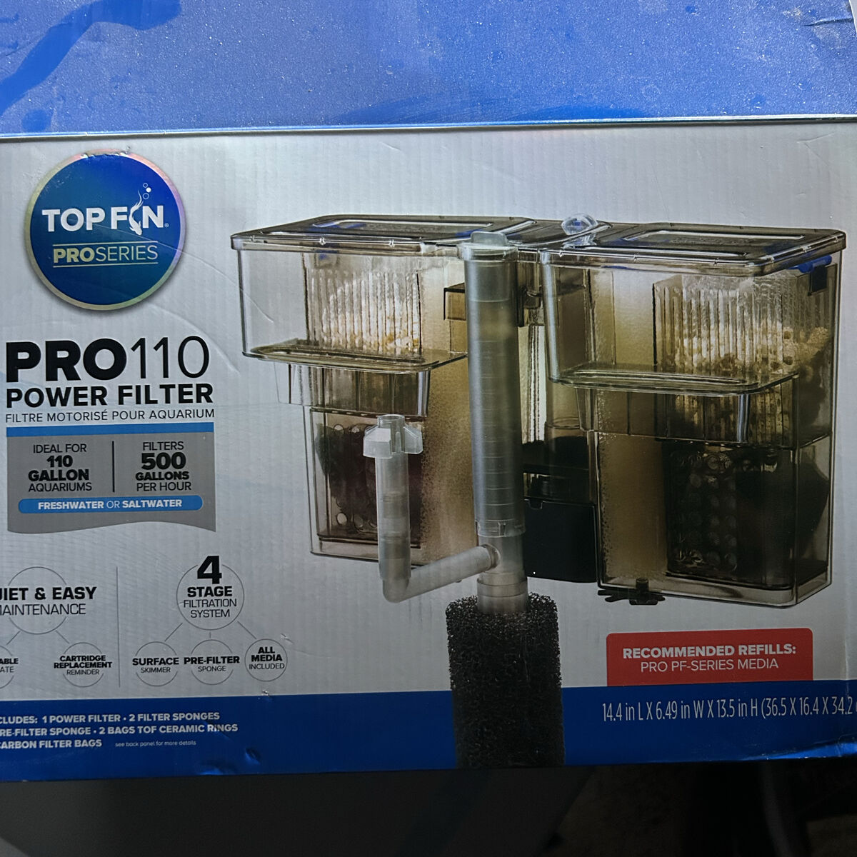 Aquarium Filter Top Fin Pro 110 Gallon